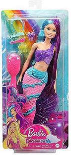 BARBIE Dreamtopia Mermaid Doll Extra-Long Two-Tone Fantasy Hair,GTF39