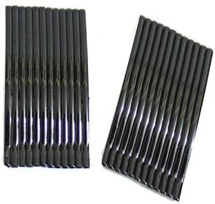 ONLINE JUNCTION OJ Black Color Bobby Pins Plain Big Pack of 24 Bun Clip