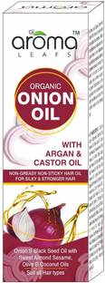 AlAroma Leafs Organic Onion Oil With Argan and Castor Oil Hair Oil