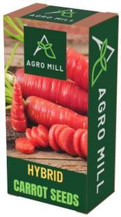 AGRO MILL PREMIUM QUALITY RED CARROT/GAJAR SEEDS FOR KITCHEN GARDEN Seed