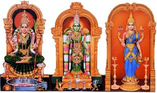 Vils [Big Size] Goddess Kanchi Kamakshi Madurai Meenakshi Kasi Visalakshi Religious Frame