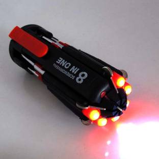 Sonani Enterprise Multi-Screwdriver 8 in 1 Multi-Function Screwdriver Kit Set+6 LED Light Torch Combination Screwdriver Set