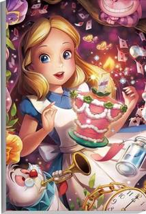 Ordershock 45.72 cm Barbie Cartoon Painting Poster with Sunboard Self Adhesive Sticker