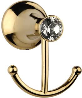 KYOTO Gold Robe Hook Brass Golden Finished Wall Hanging Cloth Towel Hanger Coat Hook GOLDEN Towel Holder