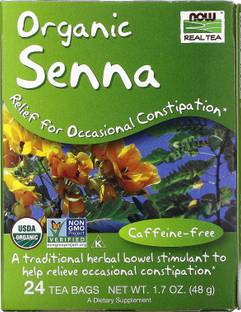 Now Foods Real Tea, Organic Senna, Caffeine-Free, 24 Tea Bags, 1.7 oz (48 g)
