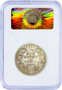the coins INDIA BRITISH VICTORIA 1885 (C) P C G GRADING Medieval Coin Collection