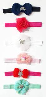 Myra Collection baby girl kids hairband elastic accessory set 6 PCS Head Band