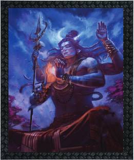 Mmory Lord Shiv Ji Painting Digital Reprint 12 inch x 9 inch Painting