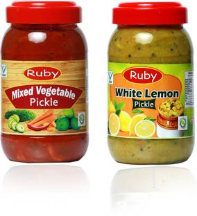 Ruby Kerala Style Mixed Vegetable + White Lemon Pickle | Tasty | Unique | Combo Mixed Vegetable, Lemon Pickle