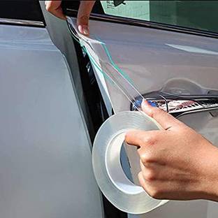 Bubu universal car clear lamination tape suitable for car door edge,mirror,home etc. 50 mm x 5 m white Reflective Tape
