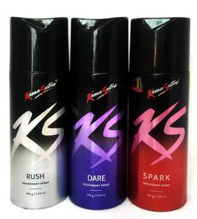 KS R-D-S (PACK OF 3, 450ml, 300g) Deodorant Spray  -  For Men & Women
