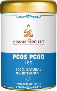 HINDUSVEDA TEA PCOS & PCOD Spearmint Herbal Tea (50 Gm-25 Cups) - A Caffeine free Powerful Hormone Balancing Tea For Womankind | Helps Menstrual Support, Cycle Regulation, Bloating Problems, Fights Acne, Supports Healthy Ovulation, Hirsutism & Fertility Naturally Herbal Tea Tin