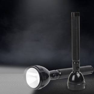 AKR High Professional Strong Metal Body Low Power Consumption Bright Led Torch Torch (Black : Rechargeable) Torch