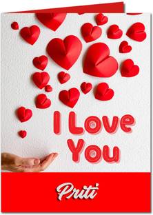 Midas Craft I Love You Priti Romantic Card Quotes 27 Greeting Card