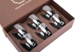 Octavius Pack of 6 Borosilicate Glass | Collector's Tea Box | Double Wall Glass Set | Set of 6 Borosilicate Double Wall Glasses in Exclusive Gift Box | Thermo Insulated, Scratch-Resistant, Microwave & Freezer Safe | 250ml Each