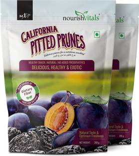 nourishvitals California Pitted Prunes, Healthy Snack | Natural Mixed Seeds