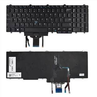 TechSio Latitude E5550 E5570 E5580 5550 5580 5590 5591 with Backlit & Pointer Internal Laptop-size Laptop Keyboard Compatible with Desktop, Laptop, Mac