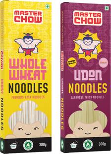 MasterChow Udon Noodles (300g) & Wholewheat Noodles (300g) Instant Noodles Vegetarian