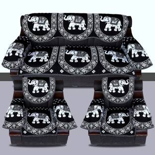 Sbl textile Polycotton Floral 3+1+1 Seater Sofa Cover