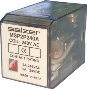 Salzer 8Pin 2C/O 2Pole 240V AC 5Amp (L&T) Make General Purpose Relay