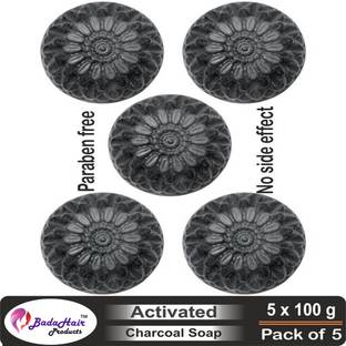 BadaHair Natural Activated Charcoal Bath Soap for Deep Cleaning