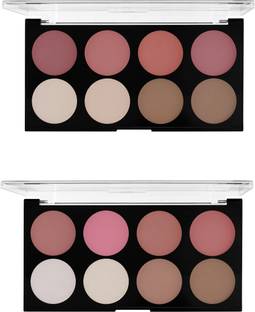 MARS 16 Shade Fantasy Cheek Palette Matte Blusher with Highlighter and Bronzer