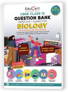 Educart CBSE Class 12 Biology Question Bank For 2022-23 (OLD)