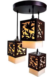 HomesElite Hanging Pendant Light Ceiling Lamp |Decor Items, Hanging Ceiling Decorative Roof Light Lamp for Home, Living Rooms, Bedroom, Hall, Indoor Outdoor (Bulb not Included) (PVC Glass Shade ) Chandelier Ceiling Lamp