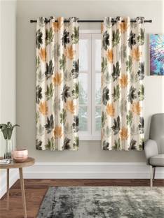 Home Sizzler 153 cm (5 ft) Polyester Semi Transparent Window Curtain (Pack Of 4)
