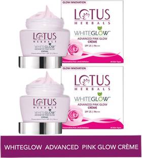 LOTUS Herbals Whiteglow Advanced Pink Glow Creme Spf 25 ( Pack of 2 ) ( 35gm 2pc )