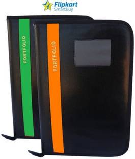 LAPATA Faux Leather Waterproof A4 Size Faux Leather Executive Professional File Folders for Certificates, Legal Documents with 20 Leafs/Sleeves/Document Folder with Zip..