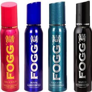 FOGG ROYAL +MARCO +MAJESTIC +DELICIOUS pack of 4 Perfume  -  120 ml