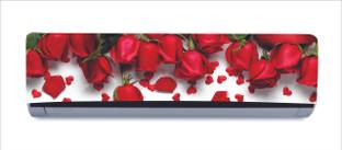 Byte Shop 30 cm decorative beautiful red roses with white background ac sticker Self Adhesive Sticker