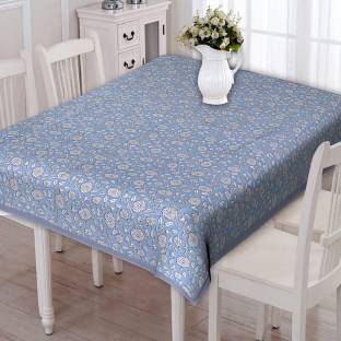 Texstylers Cotton 6 Seater Floral Table Cover