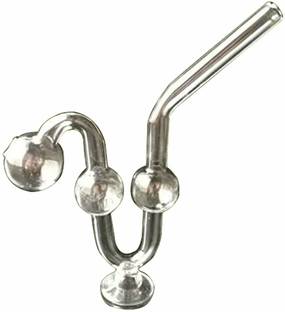 Richaa Creation 7 Inch Water Dog Stand Clear Glass Smoking Water Pipe Beer Bong Funnel