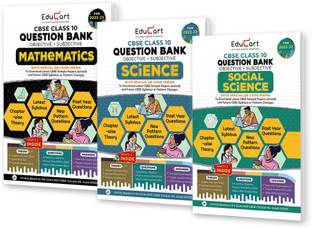 Educart CBSE Class 10 Maths, Science & SST Question Banks For 2022-23 (OLD)