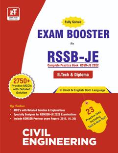 RSSB-JE Exam Booster with 2750+ Fully Solved Questions of 23 Practice Sets for CIVIL Engineering (RSMSSB Junior Engineer-JEn)  - Civil Engineering Exam Booster for RSSB JE Exam with 2750 + MCQ Questions