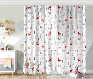 sai fashion 214 cm (7 ft) Door Polyester Room Darkening Curtain (Pack Of 2)