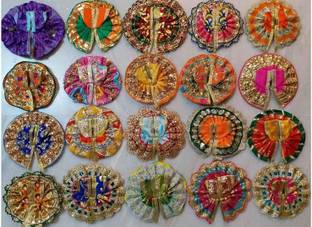 Kanha Laddu Gopal Combo Of TWENTY Dresses With Complete Shringaar Set Size 2 Dress