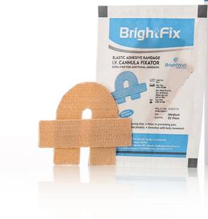 BRIGHTFIX PREMIUM QUALITY I. V. CANNULA FIXATOR (4.5 x 6 cm) PACK OF 50 First Aid Tape