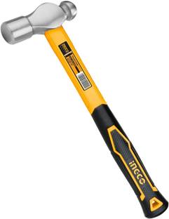 HU CREATIONS INGCO Ball Pein Hammer, 16oz/450g, Drop-forged Hammerhead Heat Treatment, 45# Curved Claw Hammer