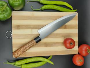 Flipkart SmartBuy 1 Pc Stainless Steel Knife Santoku Blade Japanese 8 inch long & Durable for Cutting Meat