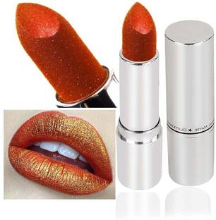 THTC New Diamond Shine Golden Dust Moisturizing Lips Orange Lipstick