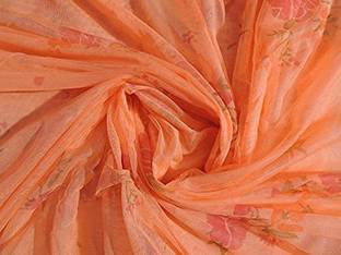 Vachi Polyester Adults Washable M N_7 Feet X 8 Feet_Orange Mosquito Net