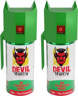 Devil Will Cry 786 Powerful GREEN Chilli Pepper Spray Self Defence for Women 55 ml pack of 2 Pepper Stream Spray