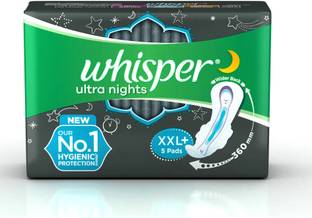 Whisper Ultra Nights (XXL Plus) 5 Sanitary pads for women Sanitary Pad