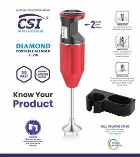 CSI INTERNATIONAL 200 W DIMOUND RED Hand Blender