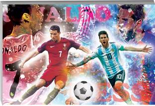 Ordershock 45.72 cm Football Player Ronaldo Jersey with Lionel Messi Self Adhesive Sticker
