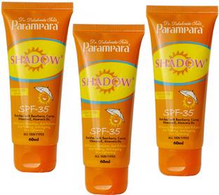 Parampara Sunscreen - SPF 35 PA+++ Shadow Sunscreen SPF 35 Lotion 60 Ml Pack Of 3