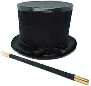 A SARKAR MAGIC SHOP MANDREK MAGIC HAT & COLOR CHANING MAGIC WAND SET / FOLDING TOP HAT & STICK MAGIC 2 Magic Tricks